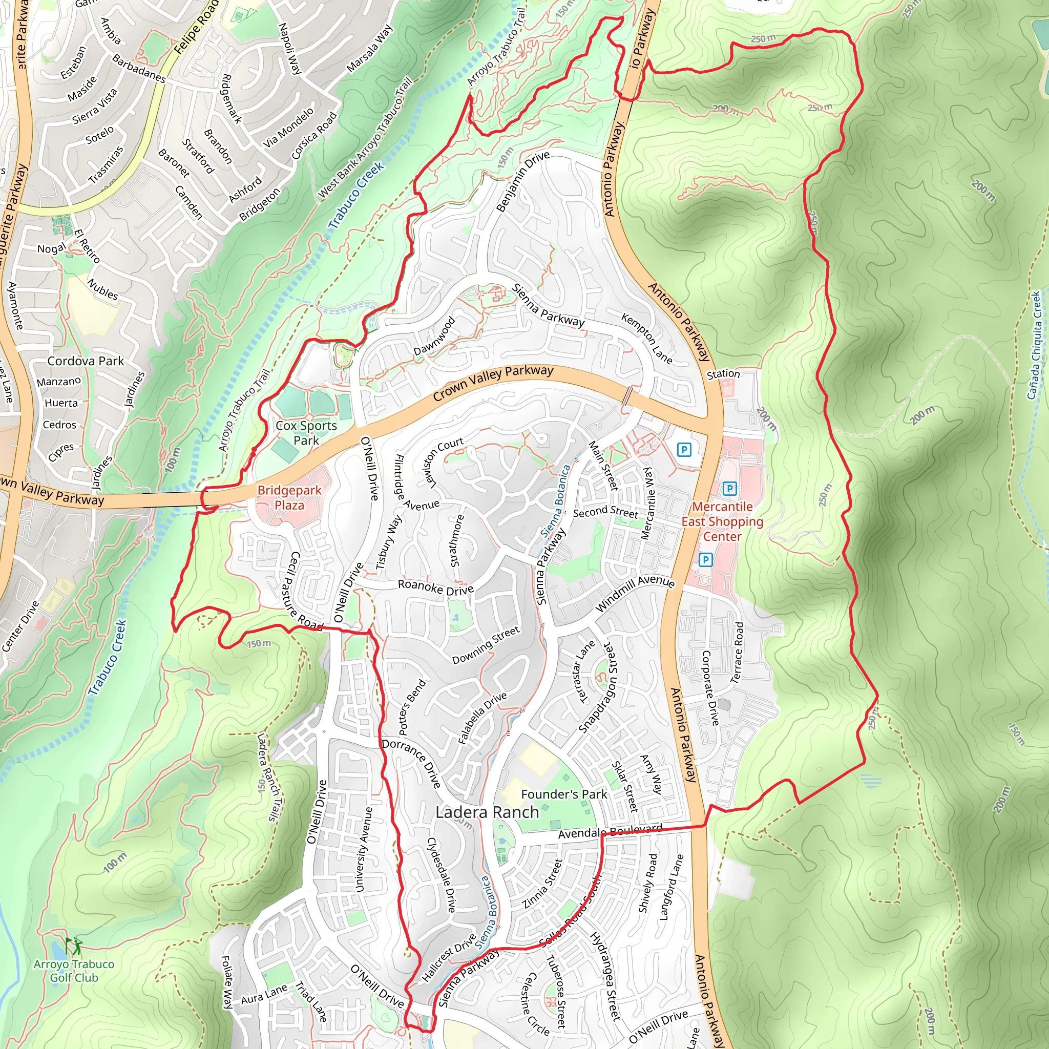 Waterworks Jump and Cherry Plunge Park Loop mobile static map