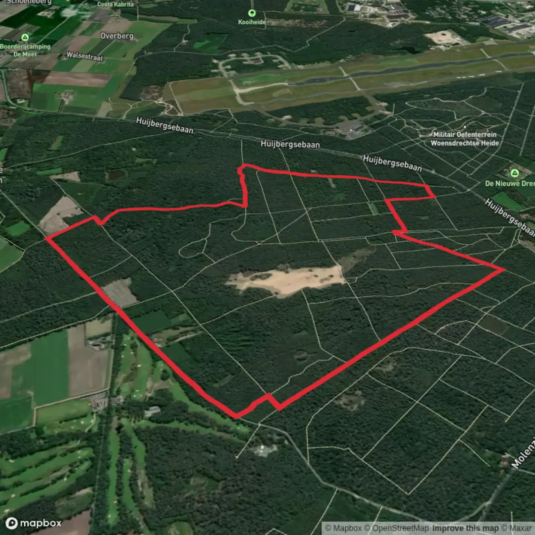 An image depicting the trail Woeste Gedeelte, Buitengebint and Zurenhoek Loop and its surrounding area.