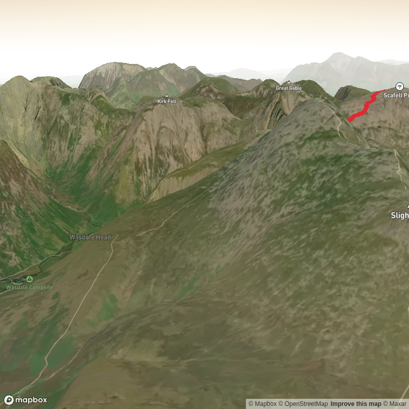 Wasdale to Scafell pike easier route