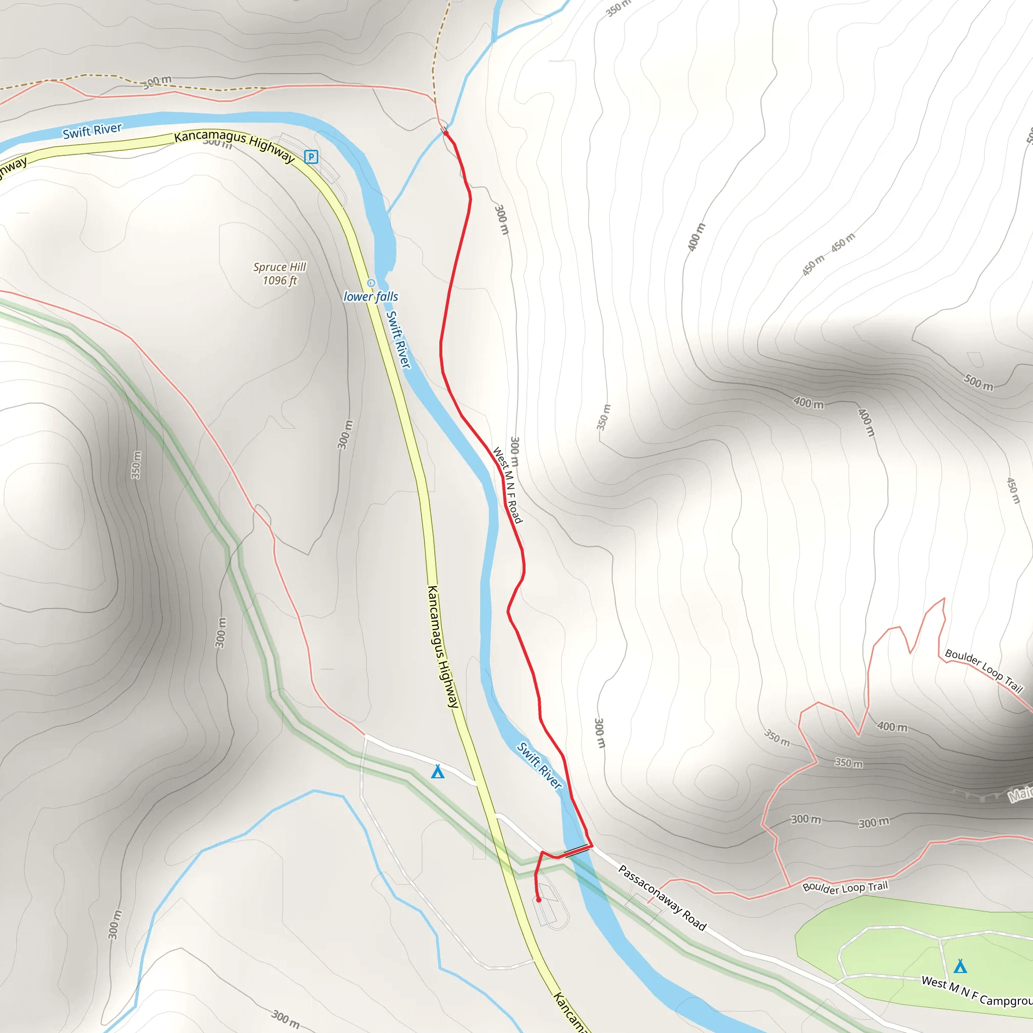 West M N F Trail mobile static map