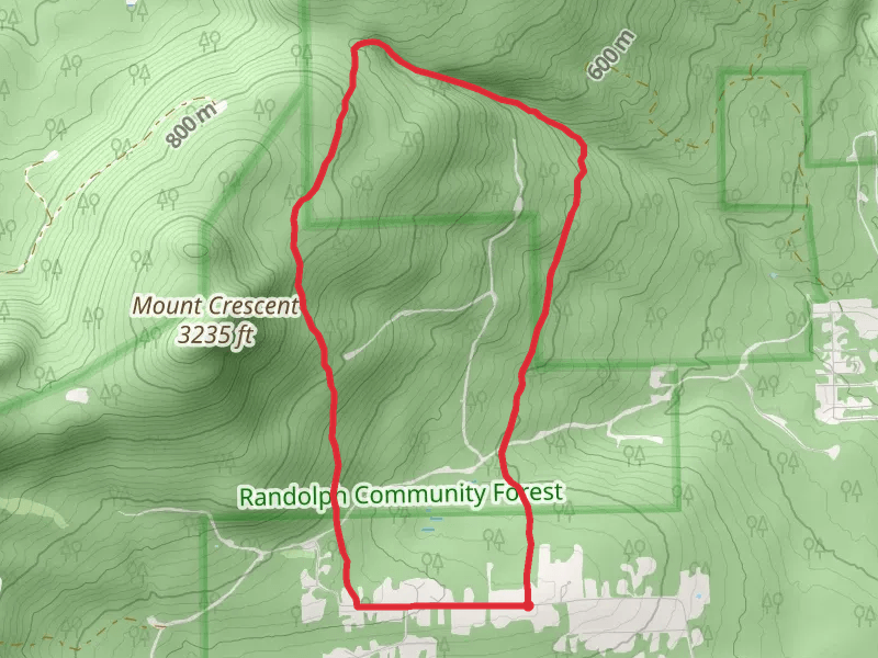 Ice Gulch Path from Randolph Hill Road