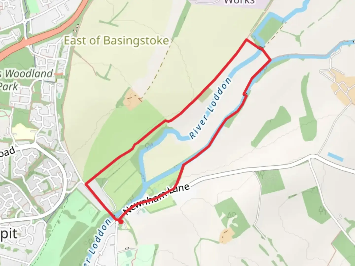 An image depicting the trail Lower Mill and Upper River Row Loop and its surrounding area.