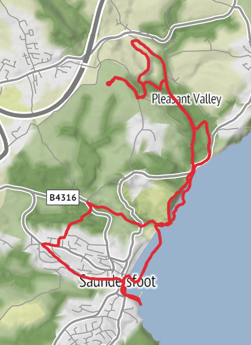 Hike from Kilgetty mobile static map