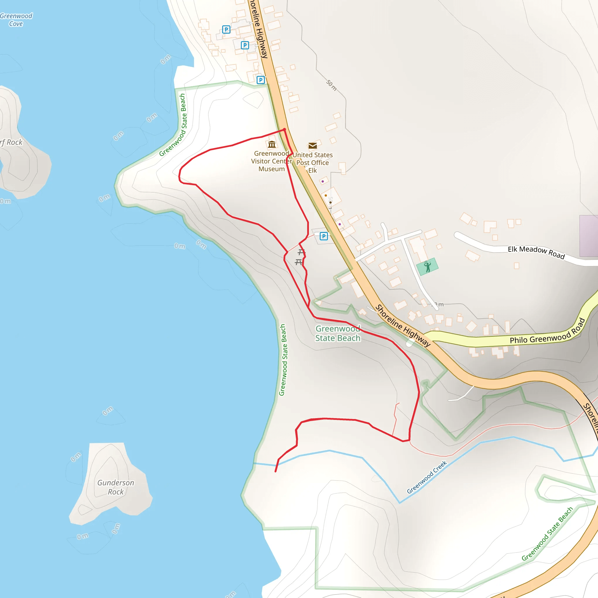 Shoreline Highway Loop mobile static map