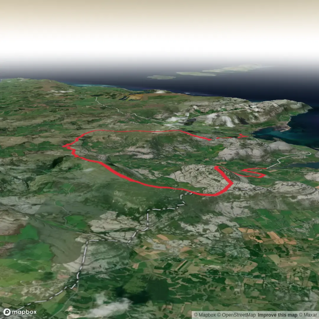 An image depicting the trail Turlough_Hill_Slieve_Carran_Aillwee_1 and its surrounding area.