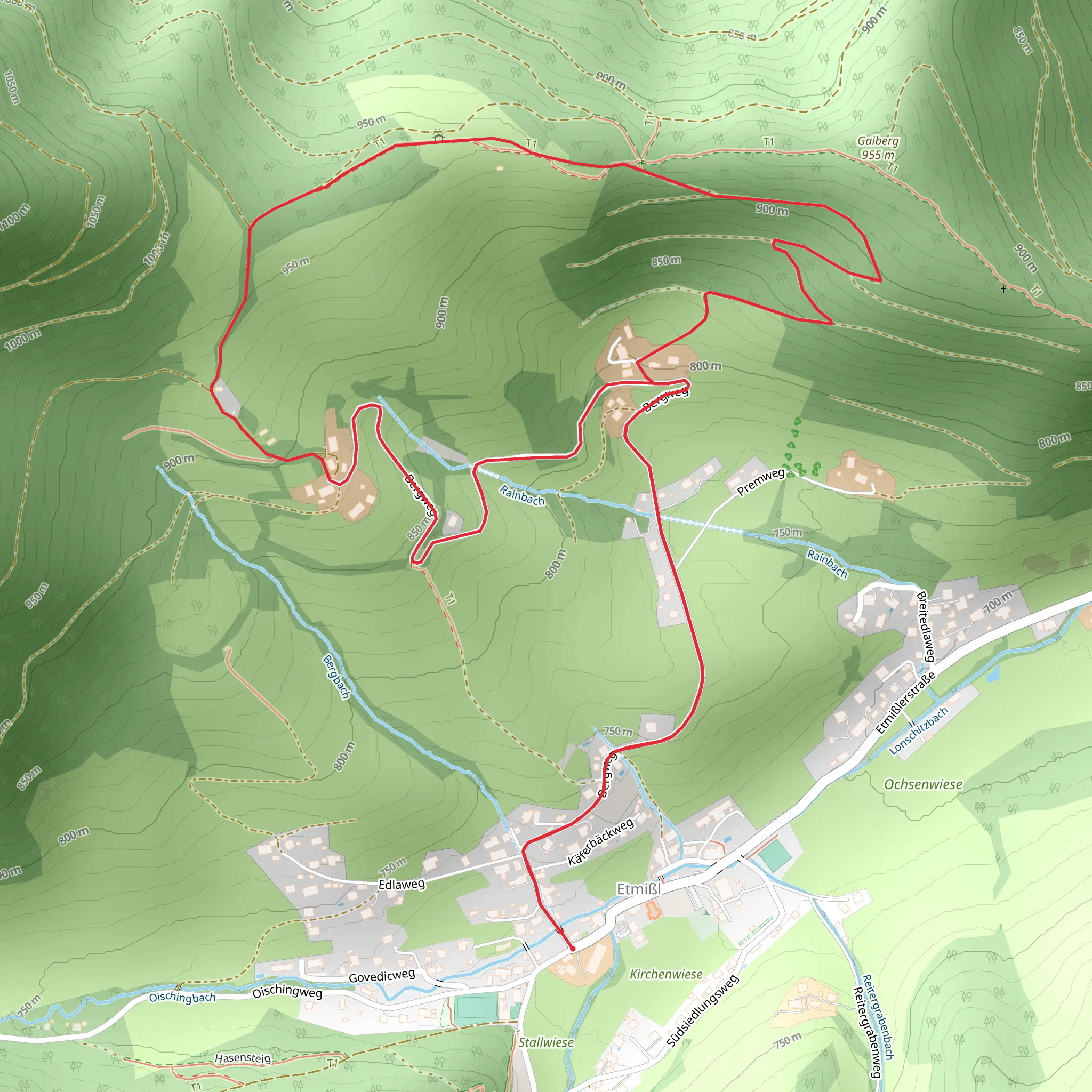 Sommerstall-Weg in Etmißl mobile static map
