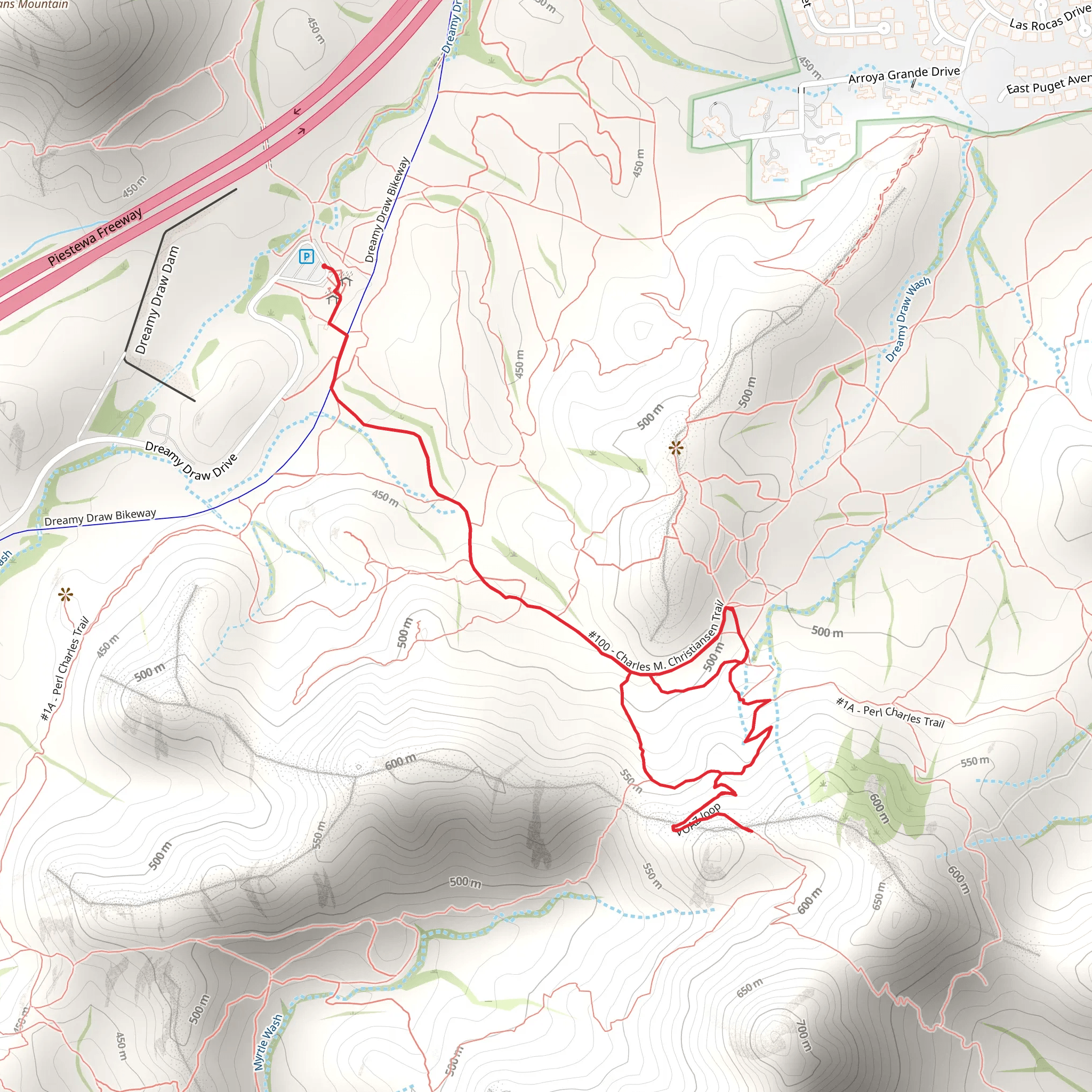 Charles M Christiansen Trail mobile static map