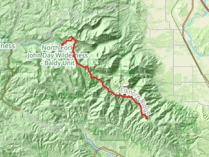 Elkhorn Crest Trail - Cunningham Saddle to Marble Pass