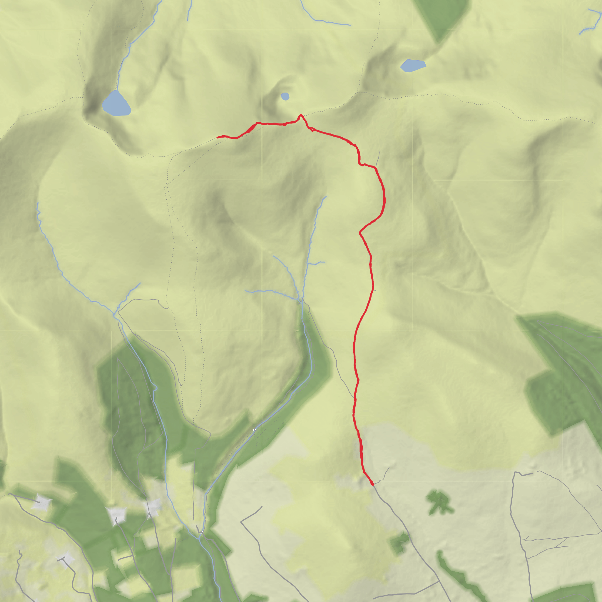Galty Mountains via Cnoc Riach mobile static map