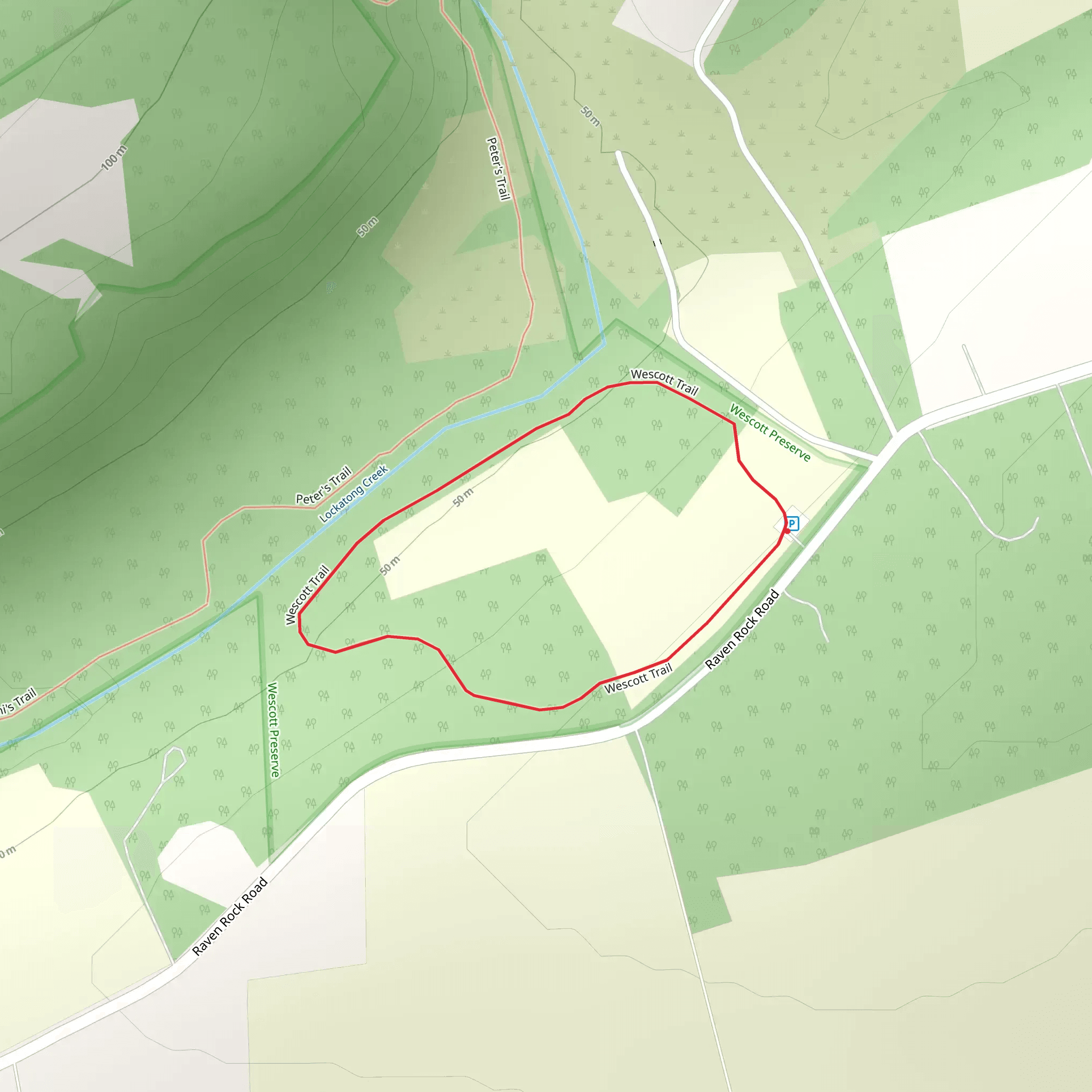 Wescott Loop Trail mobile static map