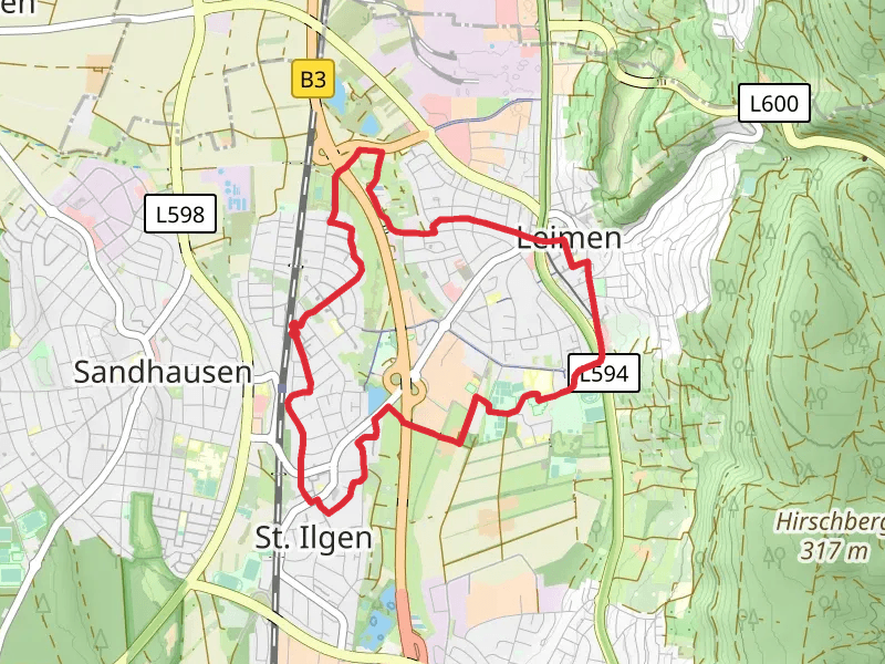 Sandhaeuser Weg and Nusslocher Strasse