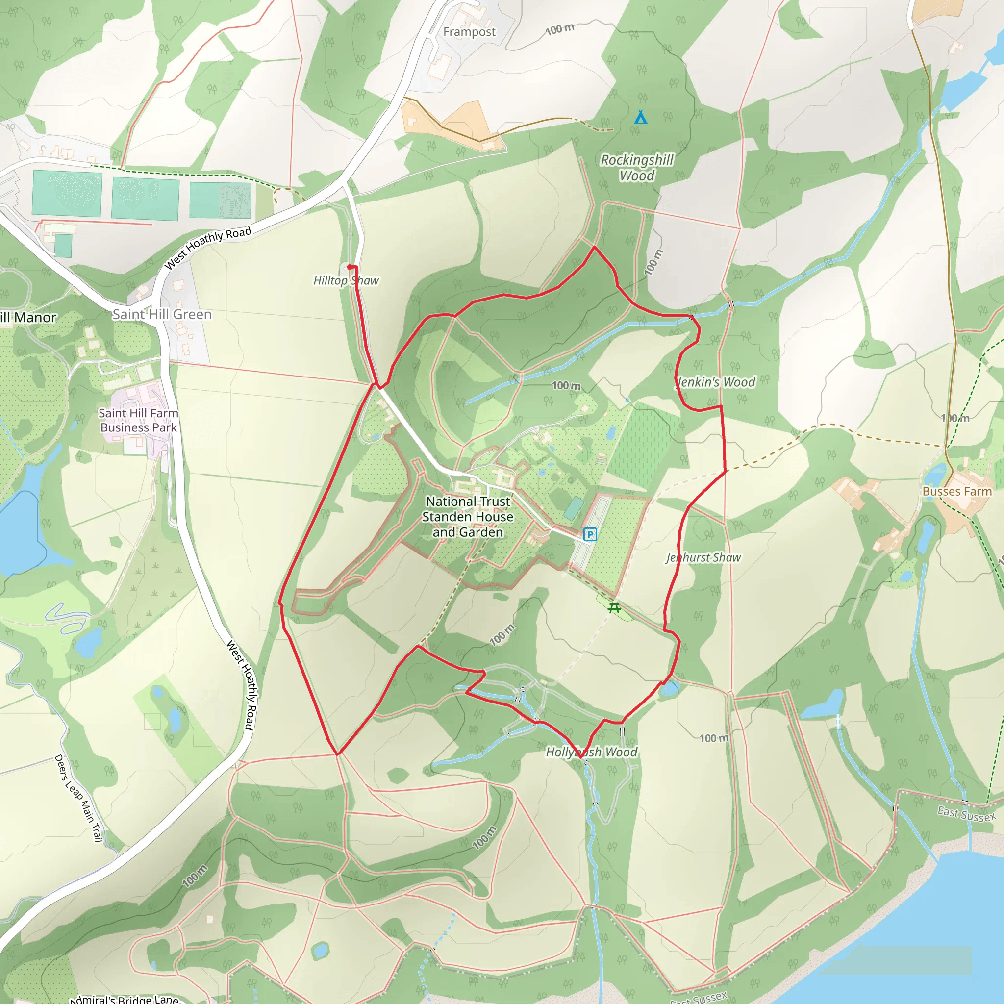 Standen Loop - Saint Hill Green mobile static map