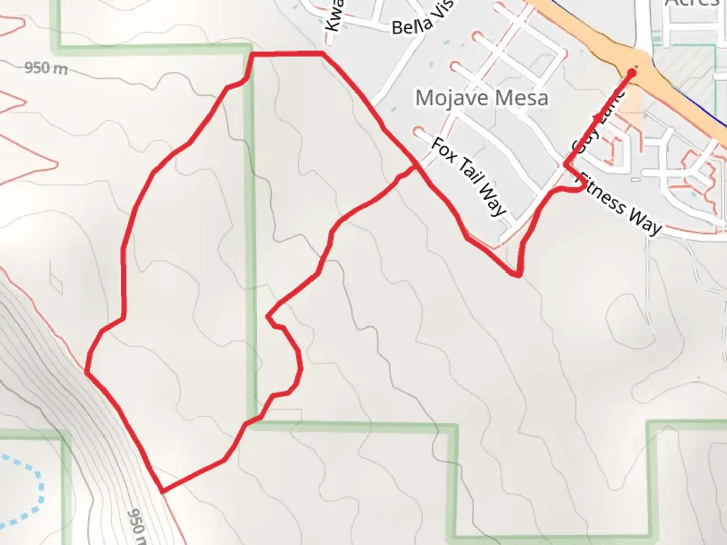 An image depicting the trail Tava'atsi Trail and Tempi'po'op Trail Loop and its surrounding area.