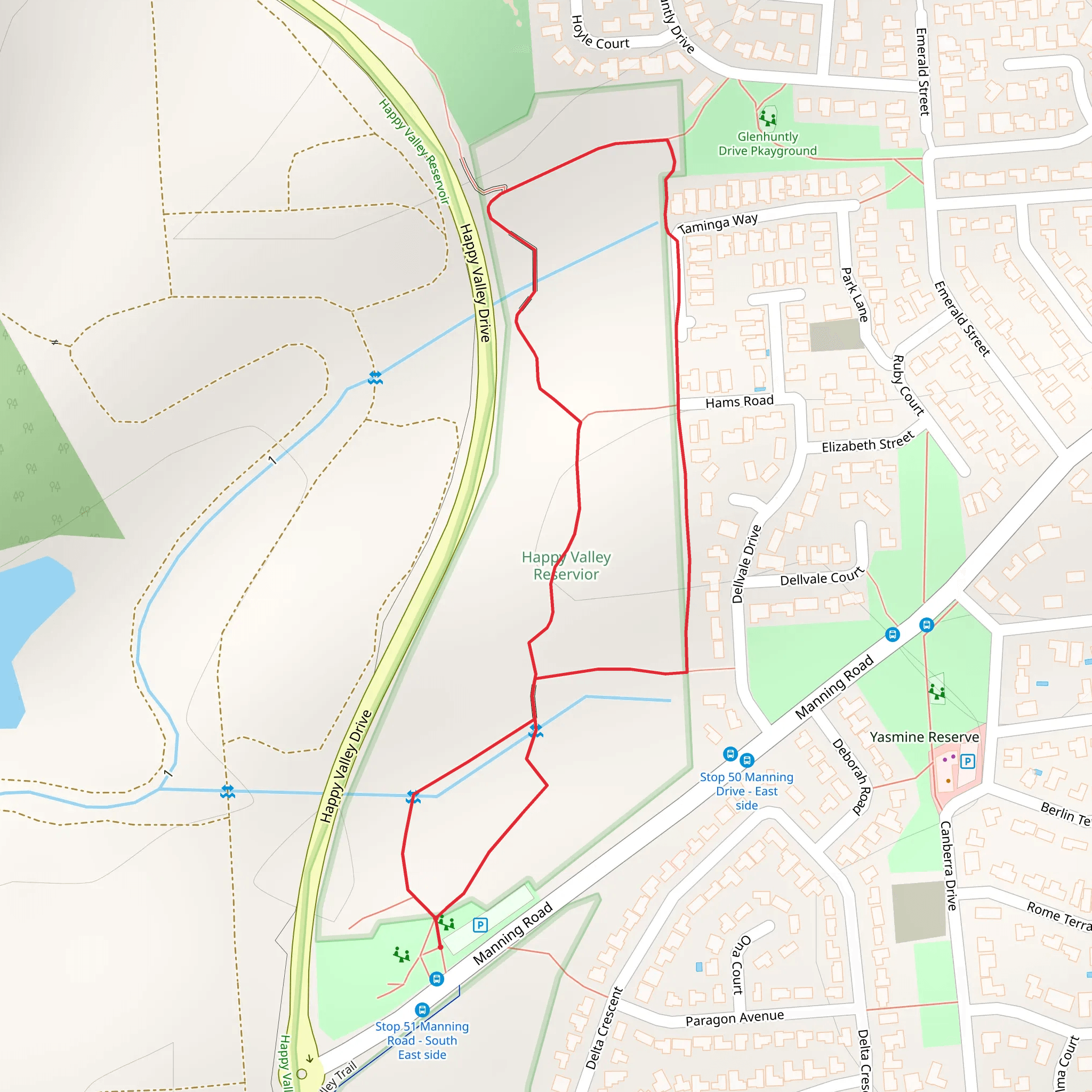 Flagstaff Rotary Walk - Southern Loop mobile static map