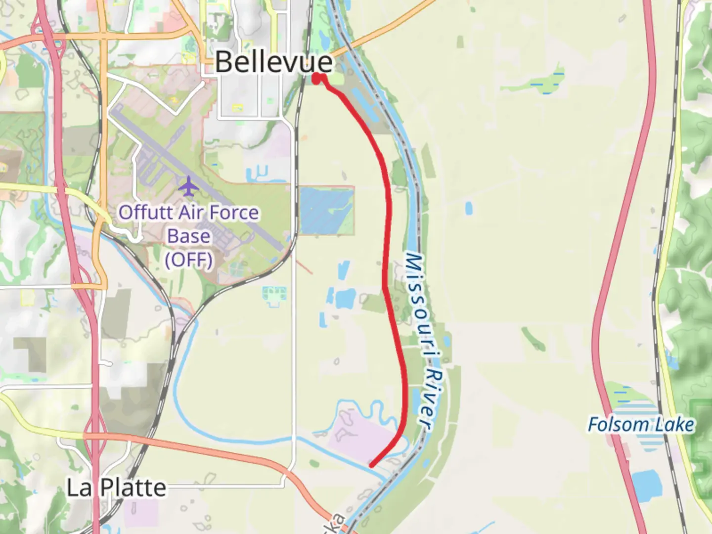 An image depicting the trail Missouri River Walk and its surrounding area.
