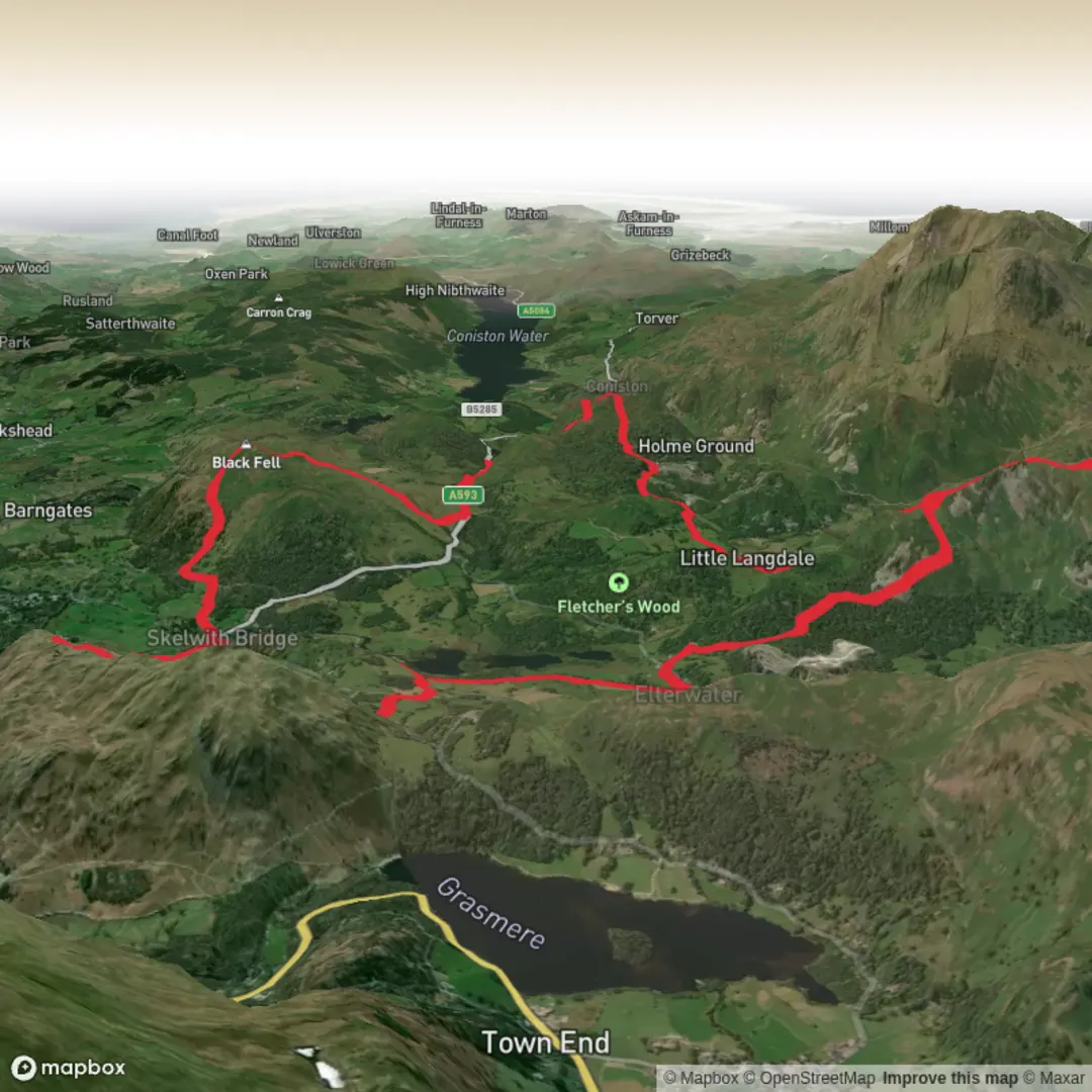 An image depicting the trail An Elterwater Excursion and its surrounding area.
