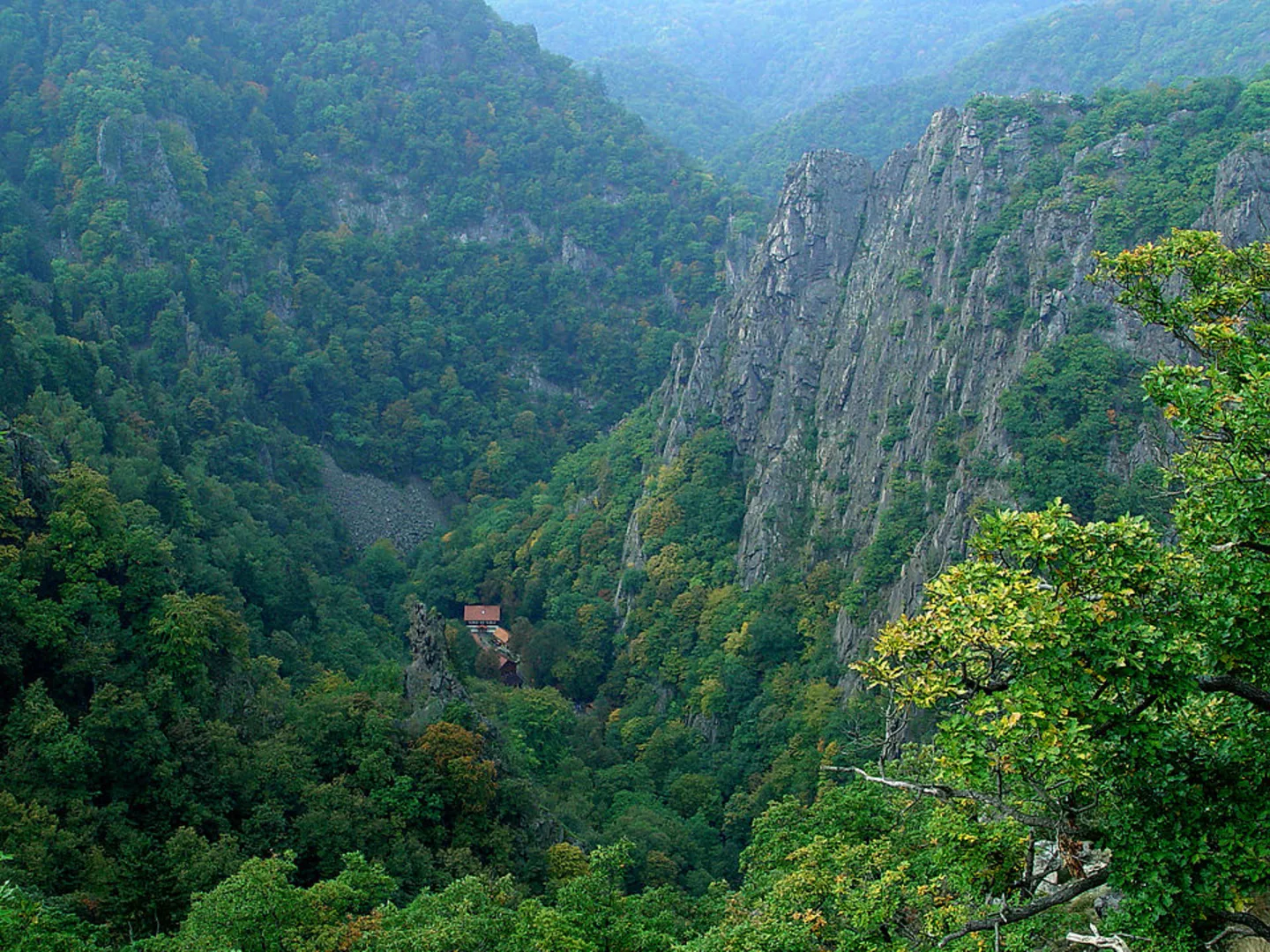 An image depicting the trail Bode River and Bodetal via Harzer Hexen Stieg and its surrounding area.