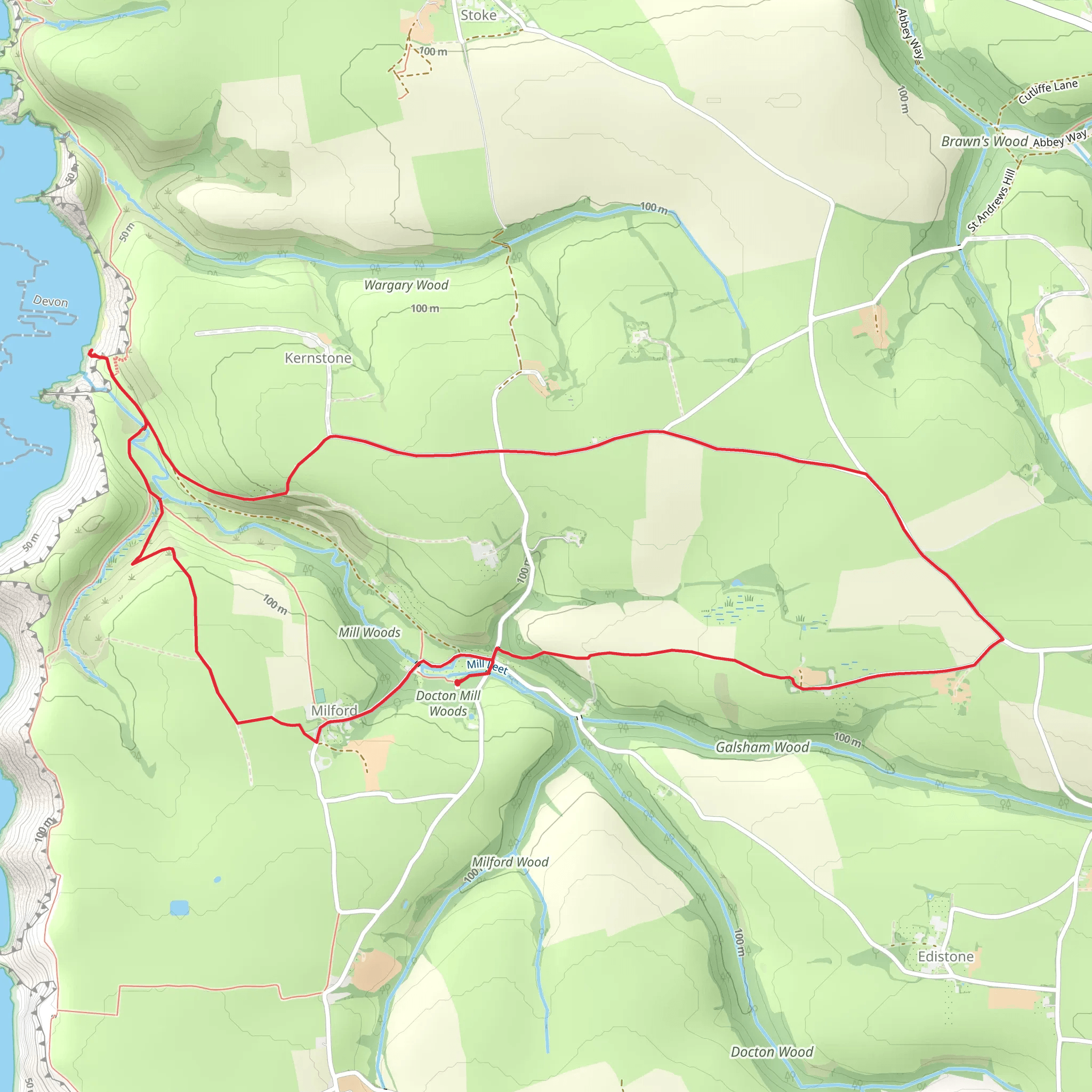Mill Woods Loop mobile static map
