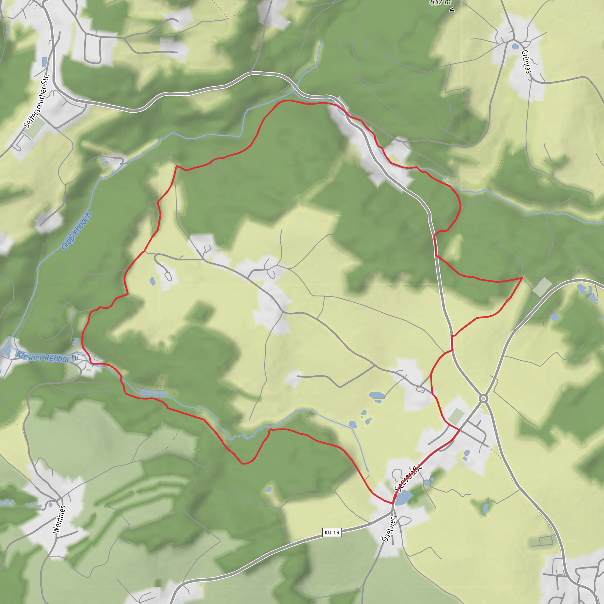 Frankenwaldsteigla Durchs Rehbachtal mobile static map