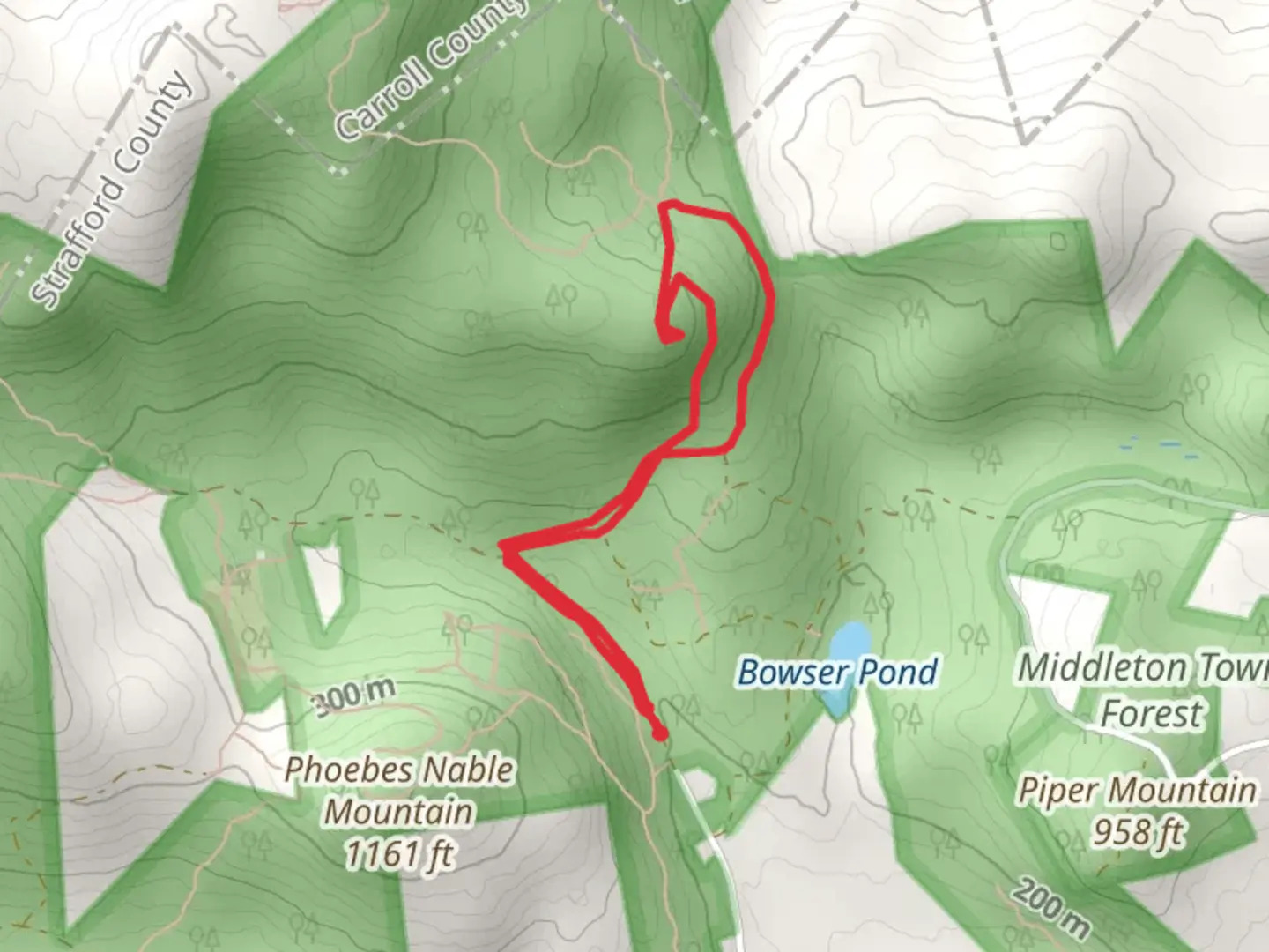 An image depicting the trail Phoebe's Nable - North Trail and its surrounding area.