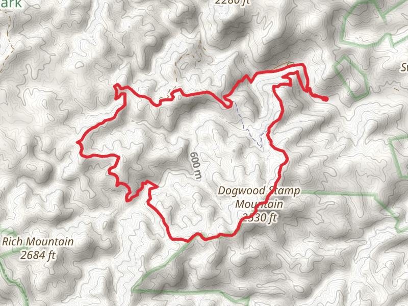 Raven Rock, Dogwood Stamp Mountain and Fox Loop Trail