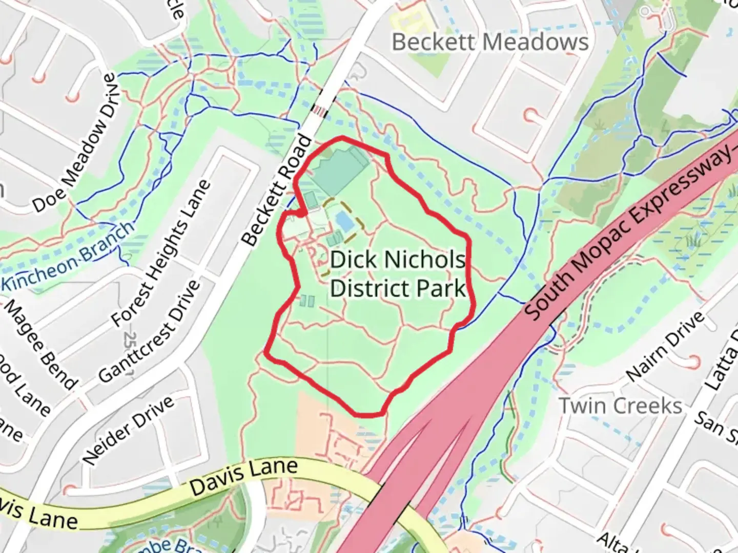 An image depicting the trail Dick Nichols Loop Trail and its surrounding area.
