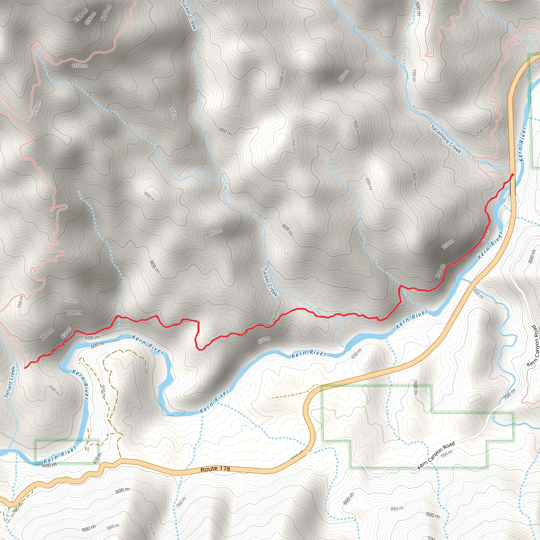 Kern River Walkalong mobile static map