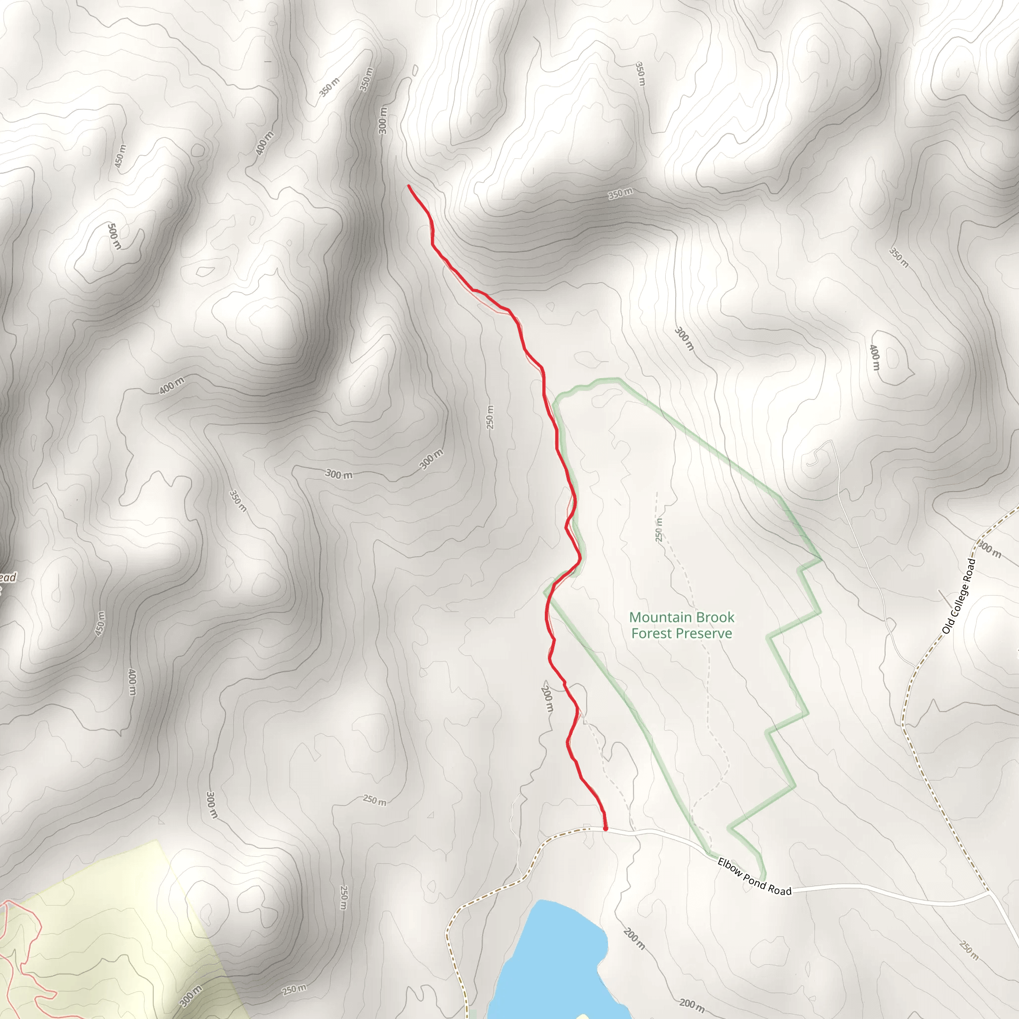 Mountain Brook from Elbow Pond Road mobile static map