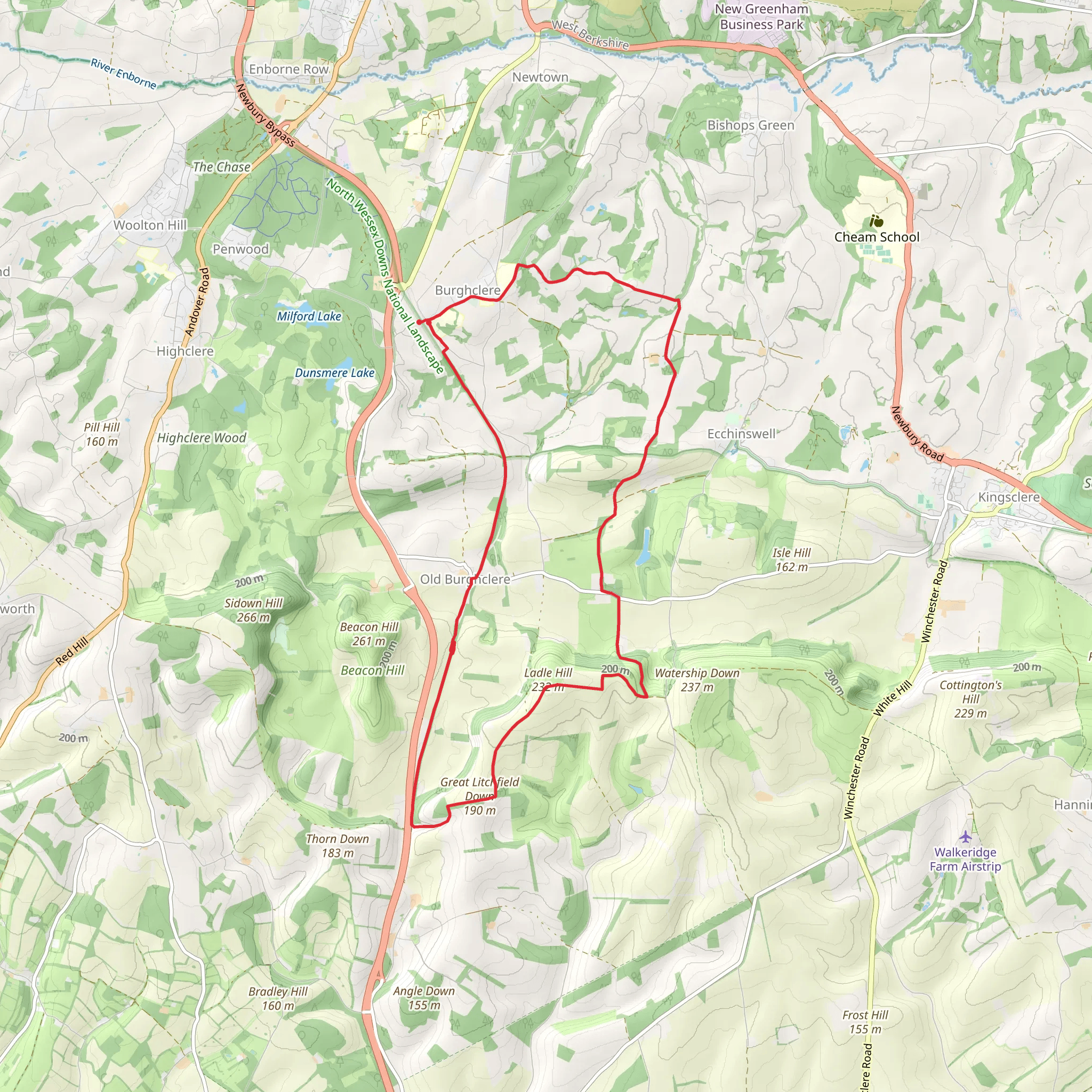 Watership standard loop mobile static map