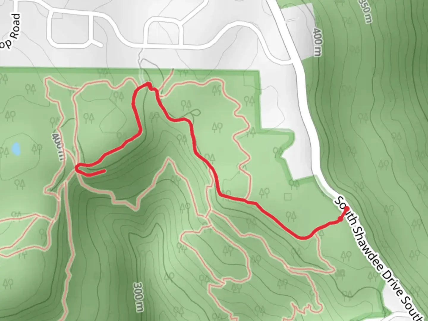 An image depicting the trail Alum Hollow Trail and its surrounding area.