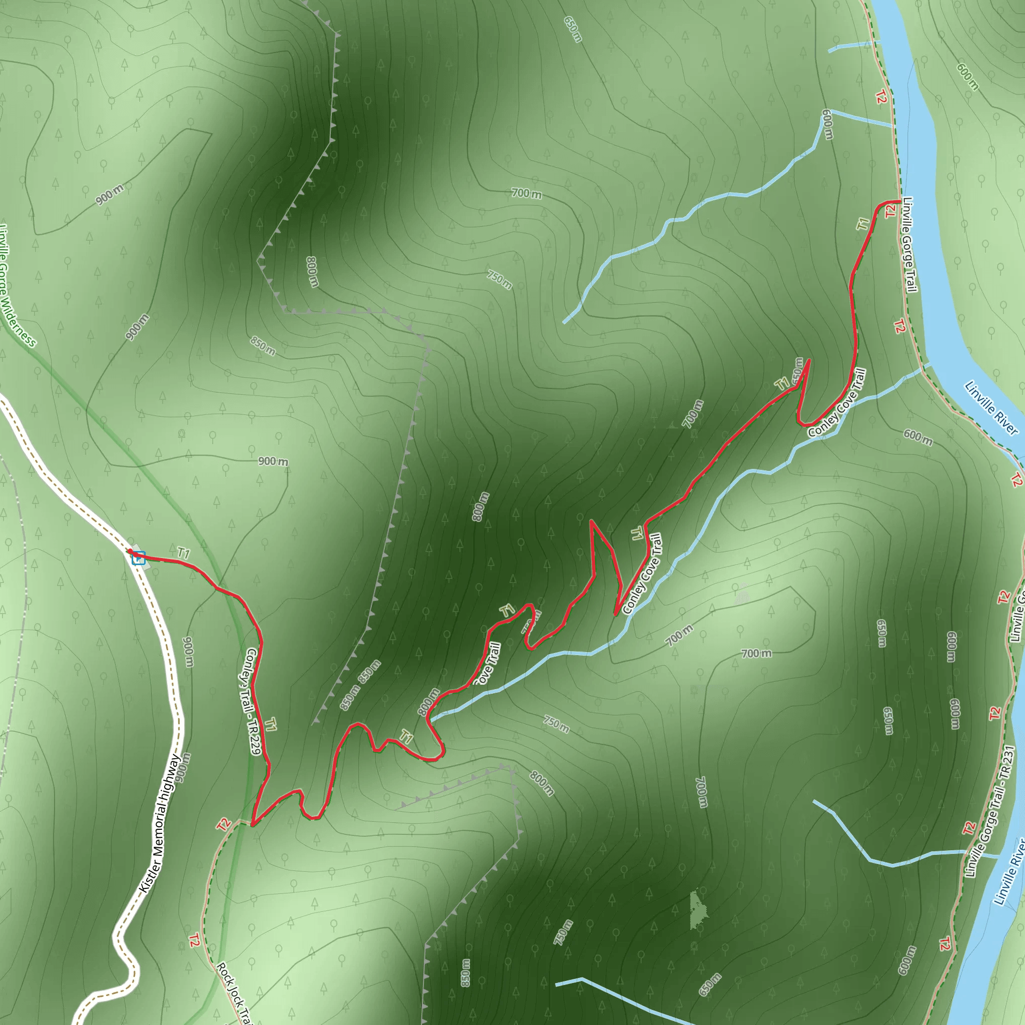 Conley Cove Trail mobile static map