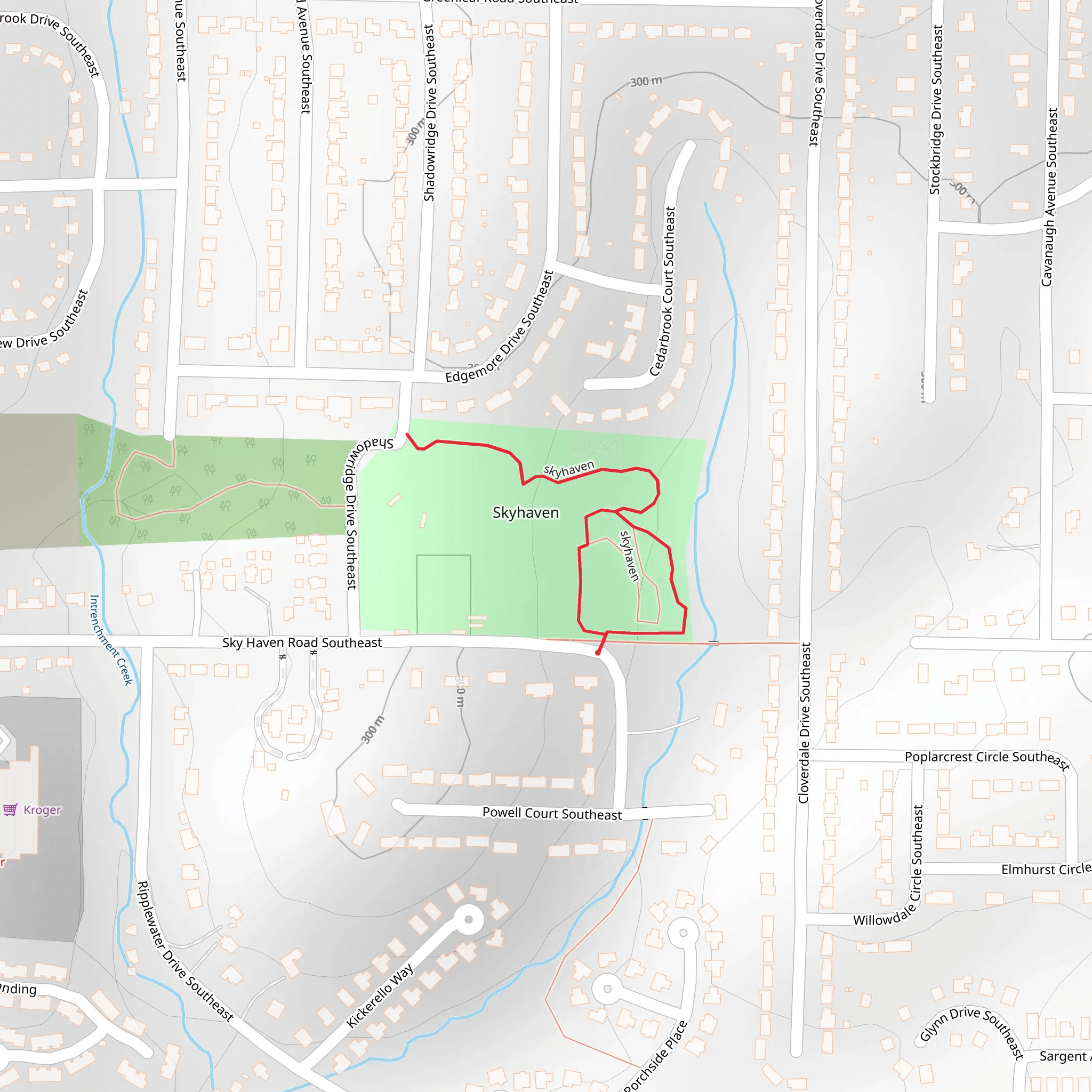 Skyhaven Loop mobile static map