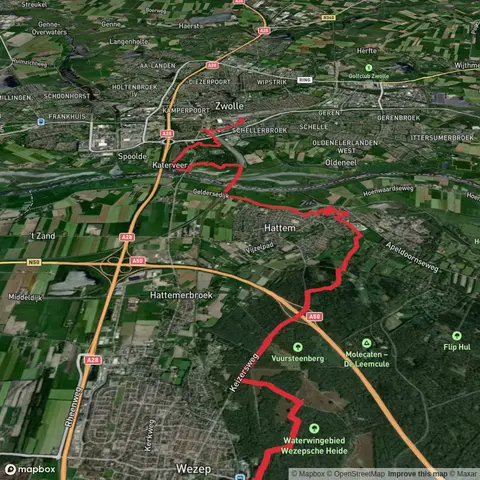 Wezep to Zwolle via Wezepsche and Engelse Werk