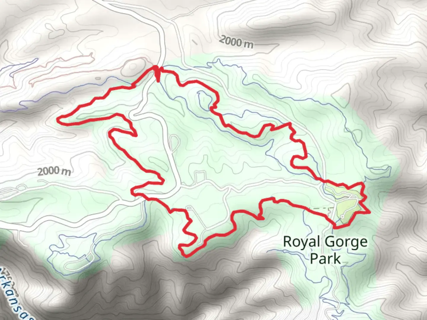 An image depicting the trail The Maze, Canyon Rim Trail and Twisted Cistern Loop and its surrounding area.