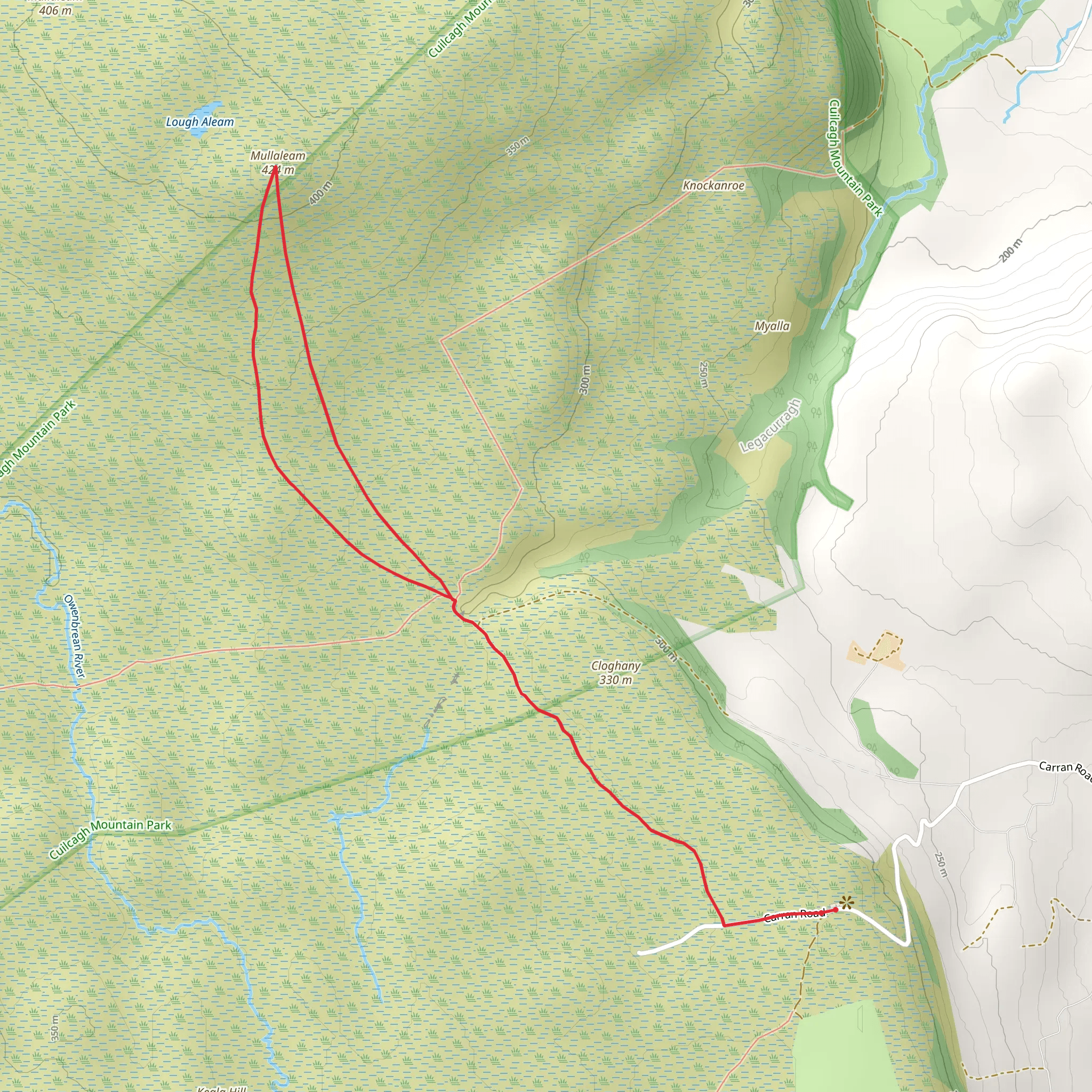 Mullaleam Hill Loop mobile static map