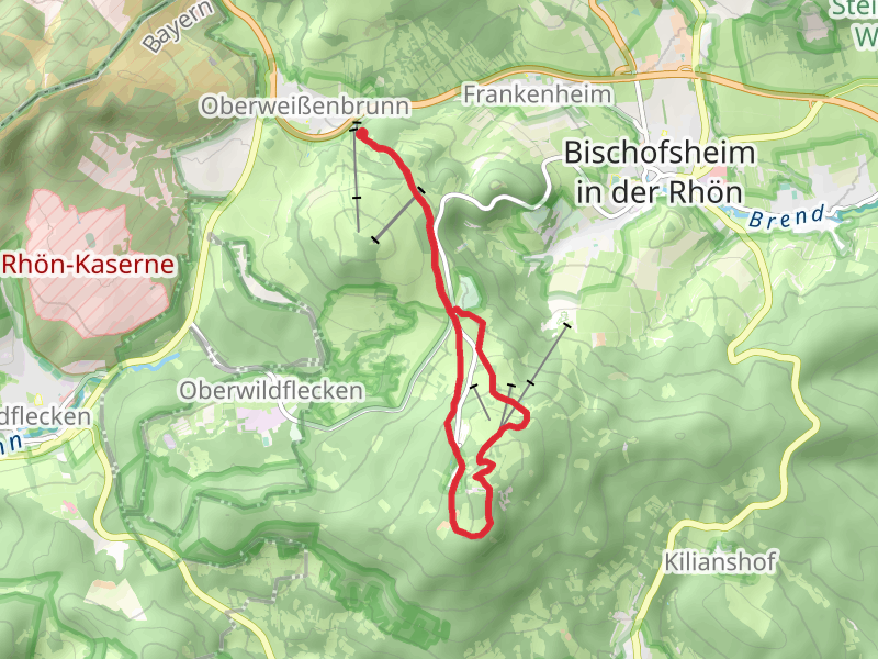 Kreuzberg and An den drei Kreuzen Loop via Ziegelberg