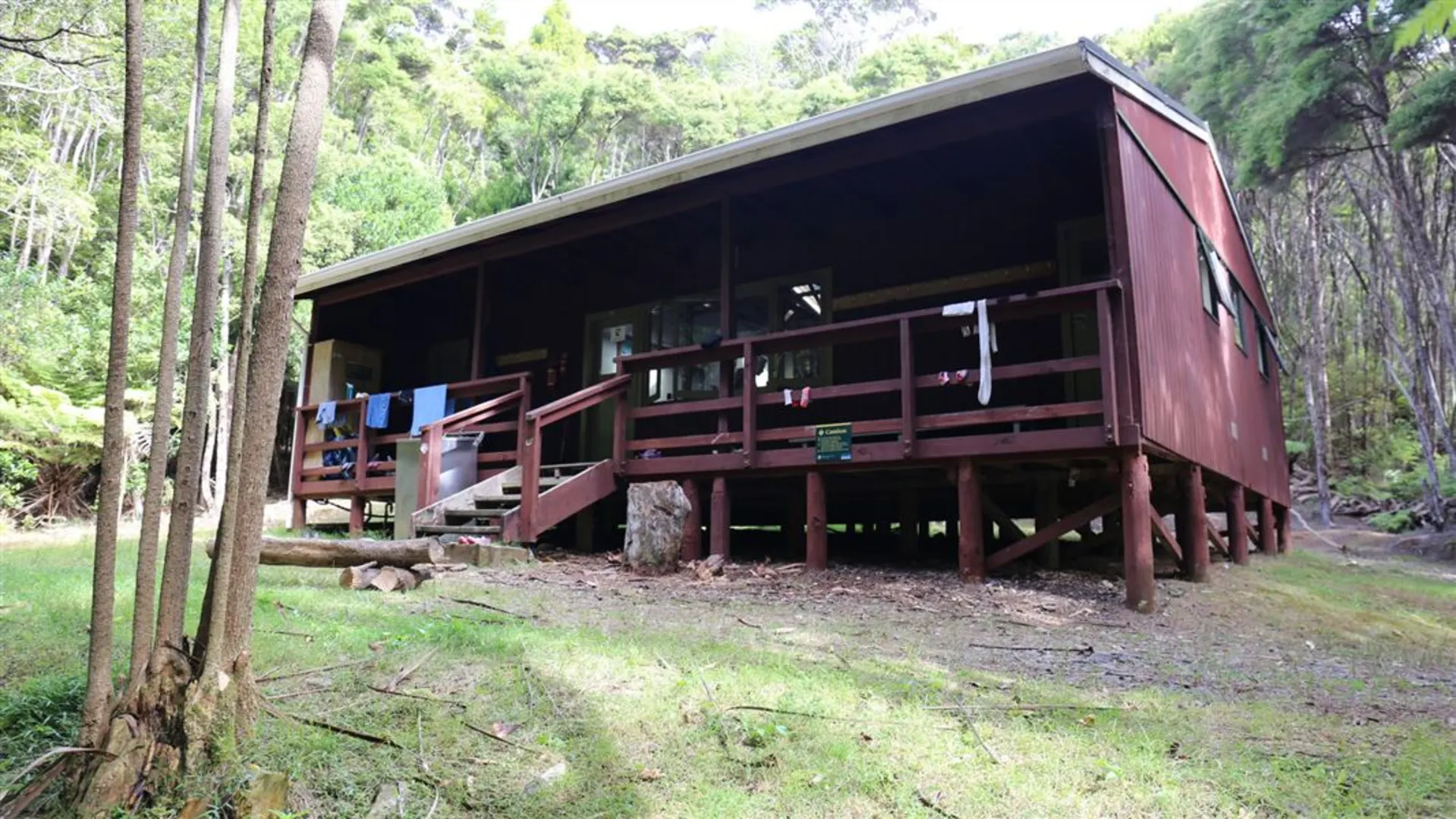 An image depicting the trail Bush's Beach Track and its surrounding area.