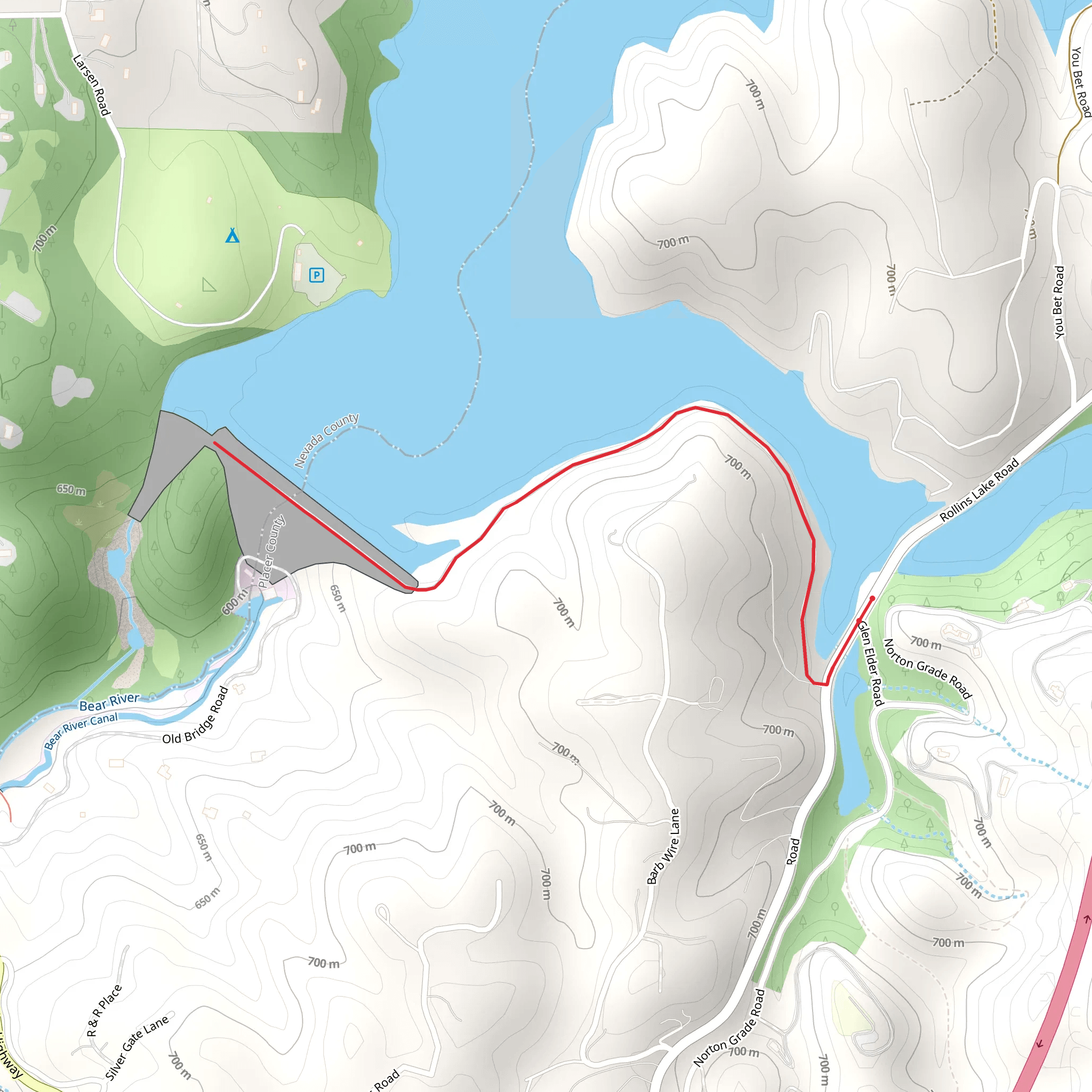 Bear River Out and Back mobile static map