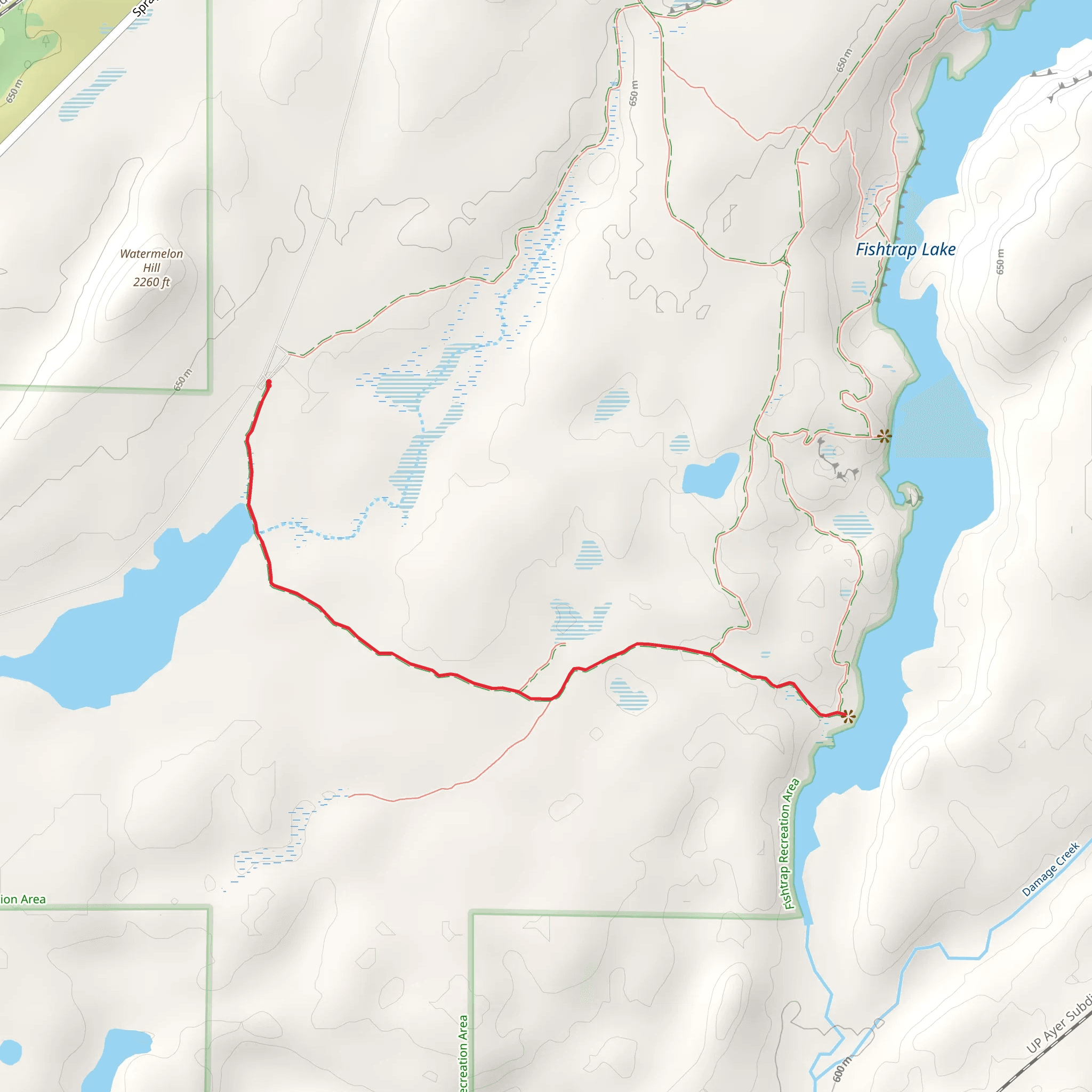 Fishtrap Lake South Trail mobile static map