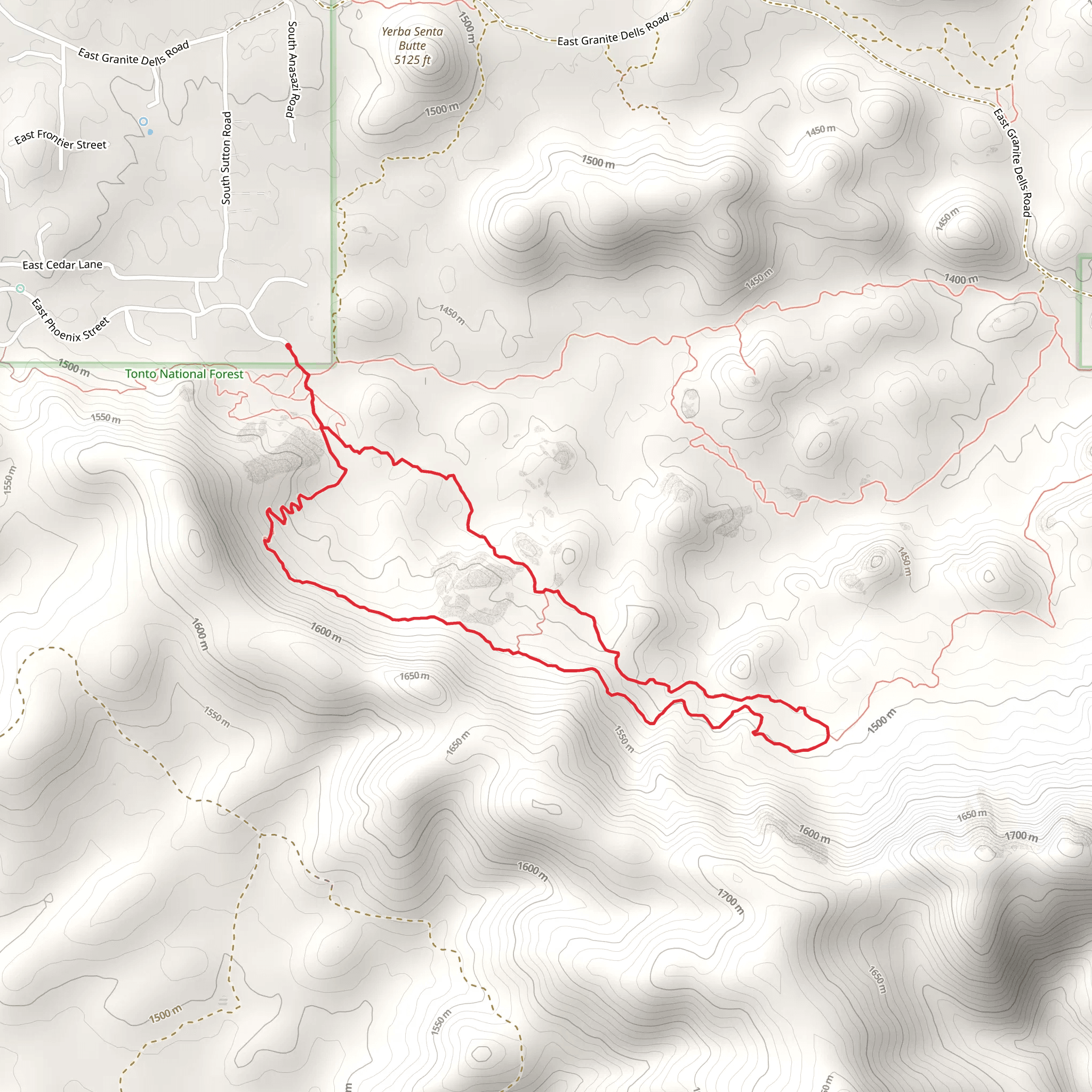 Tonto National Forest Loop mobile static map