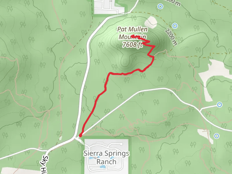 Pat Mullen Mountain via Sierra Springs Ranch