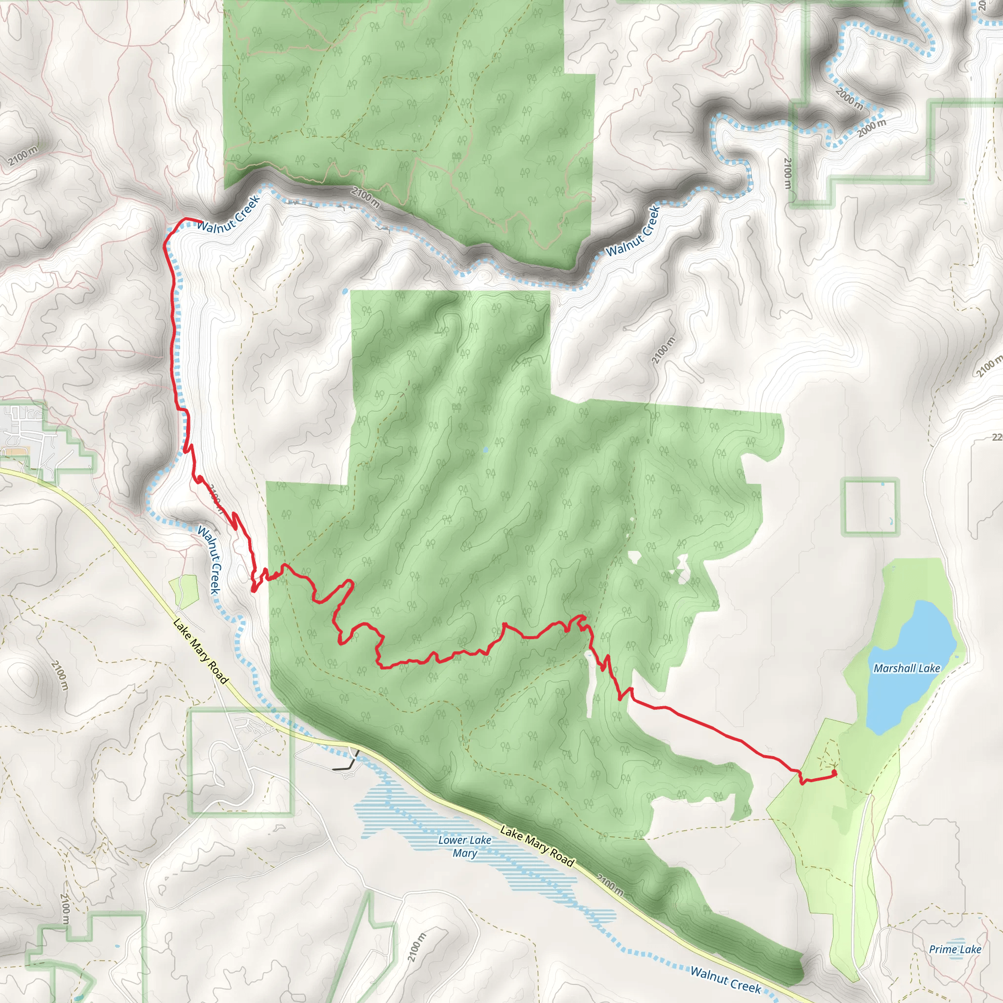 Walnut Canyon - Arizona Trail mobile static map