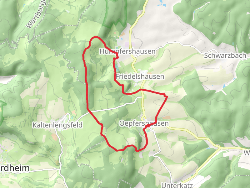 Krücke and Hahnberg Loop via Extratour Vorderrhönweg - Oesfershausen