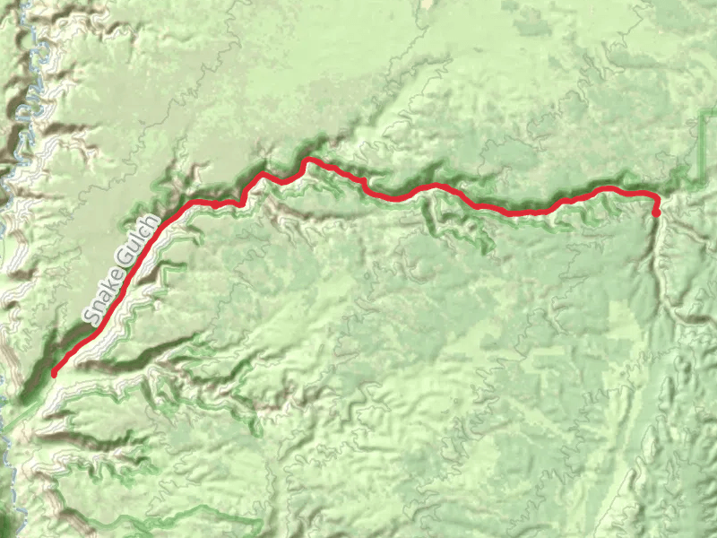 Snake Gulch Trail mobile static map