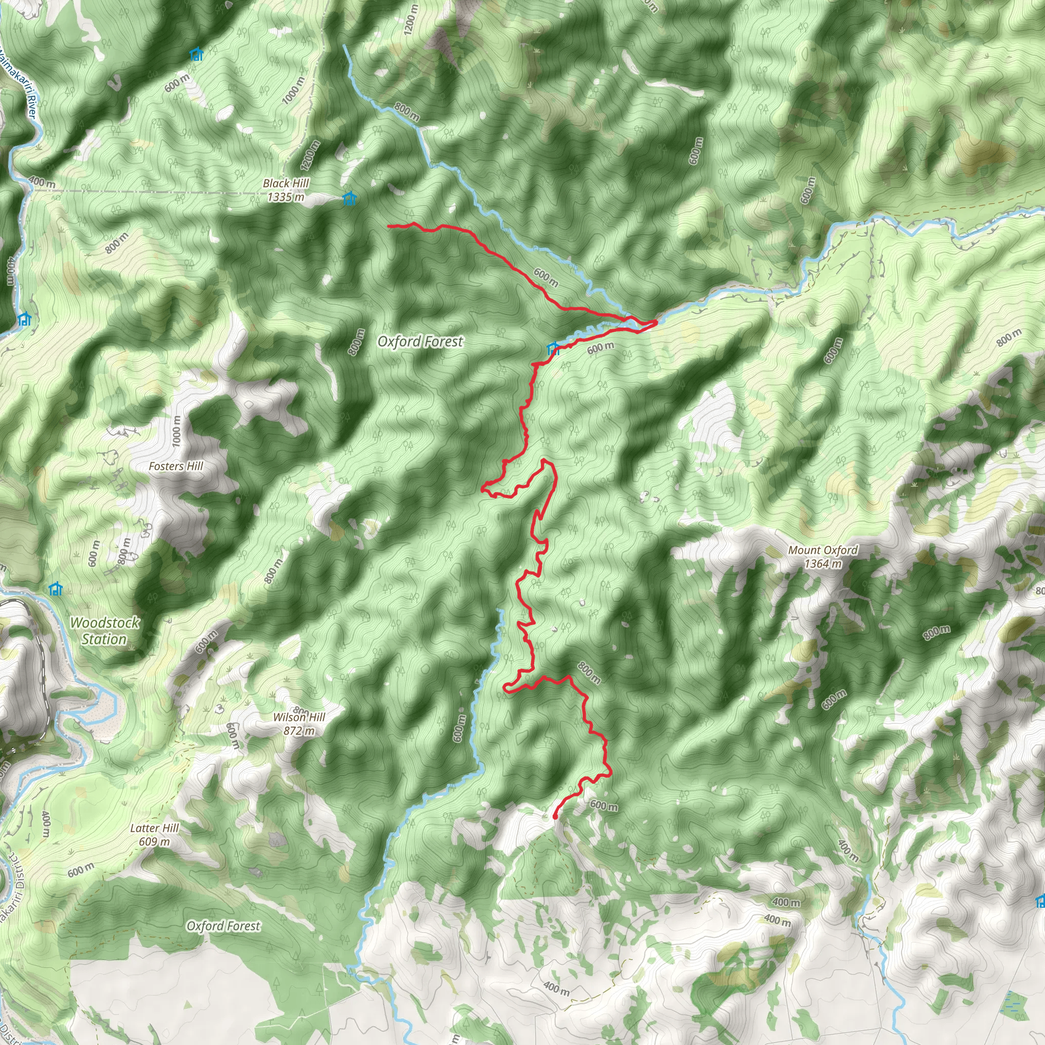 Black Hill Track via Wharfedale Track mobile static map