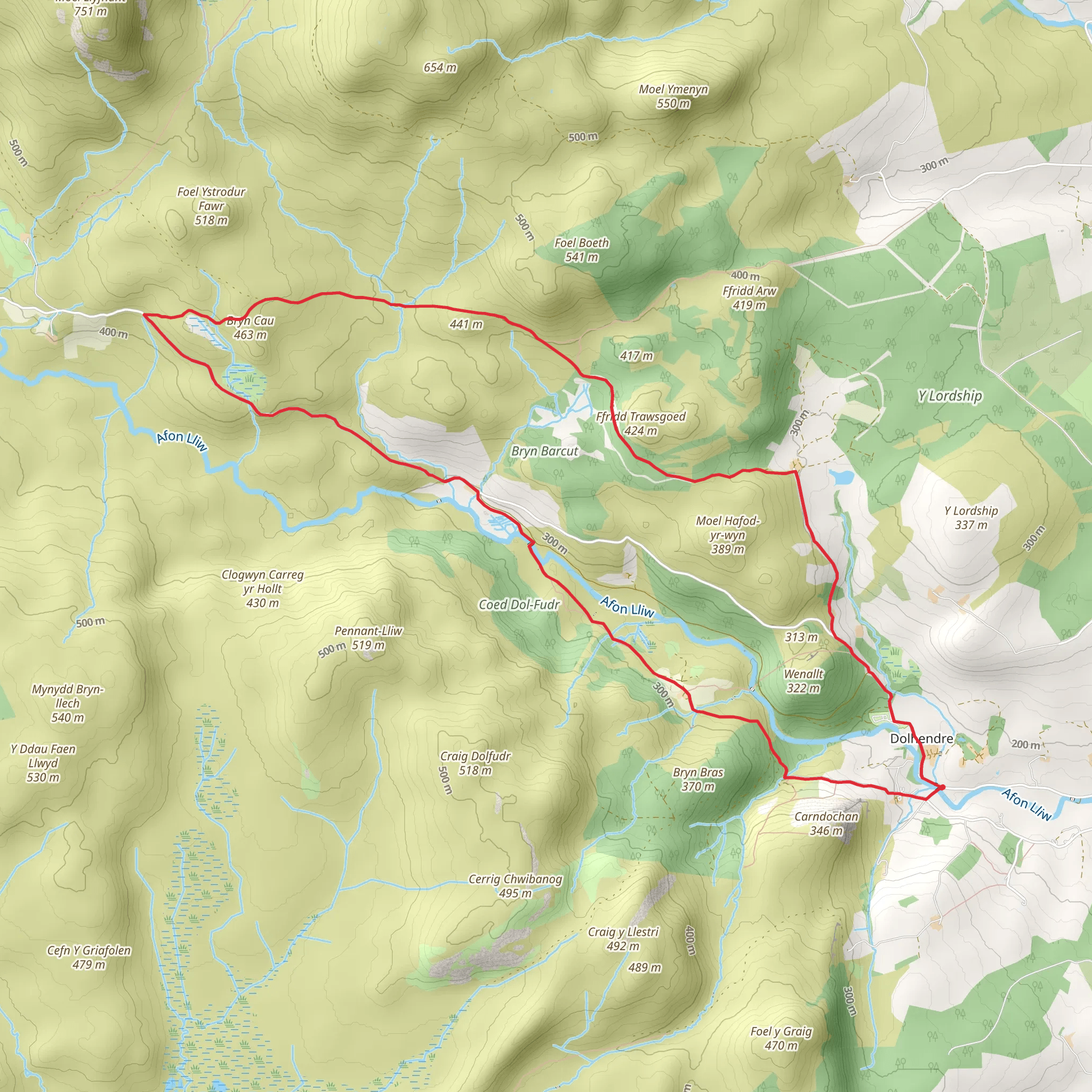 Afon Lliw (20) mobile static map
