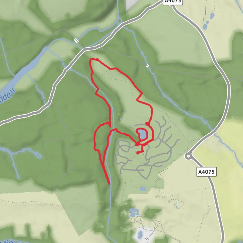 Hike from Cross Hands mobile static map
