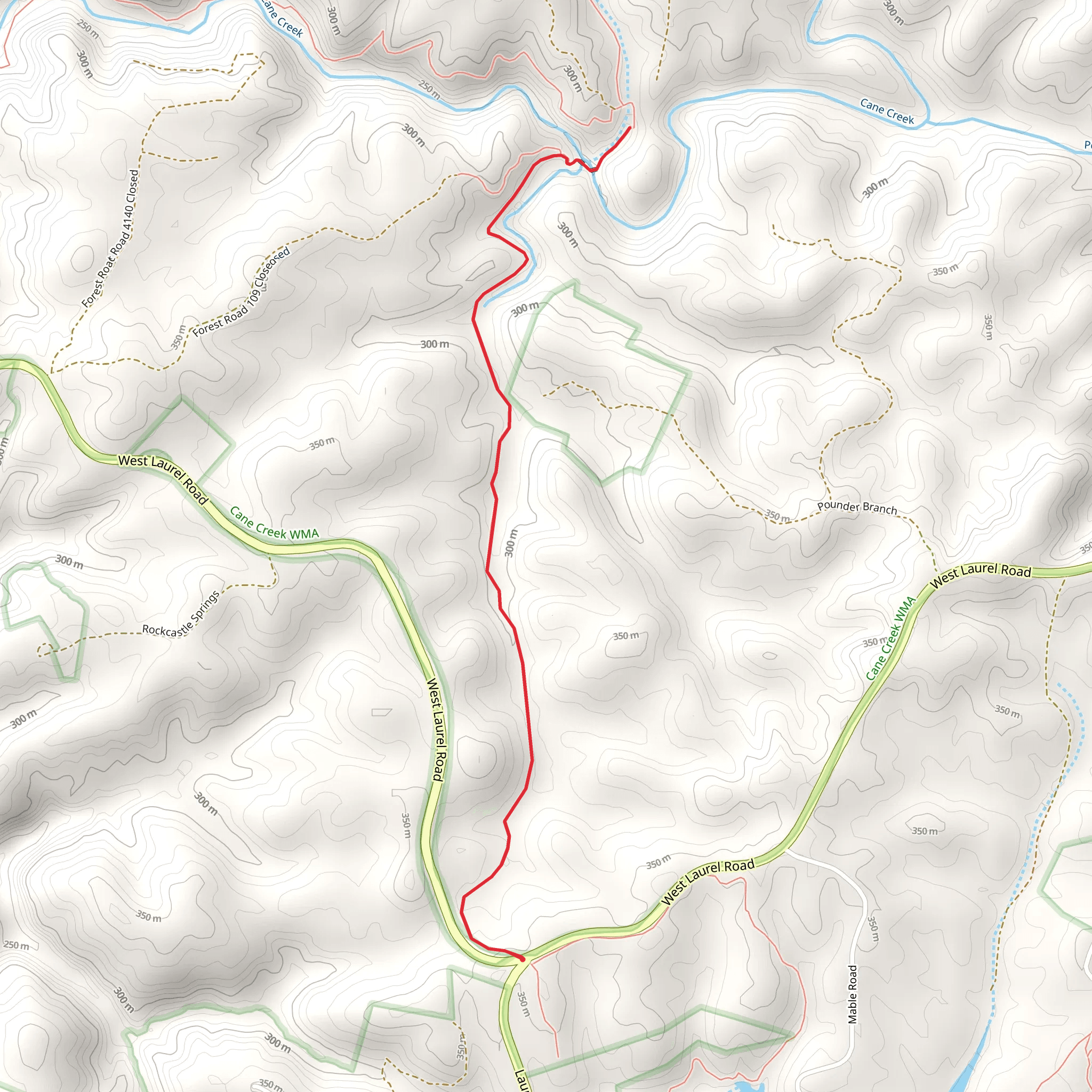 Sheltowee Trace Trail - Baldrock mobile static map
