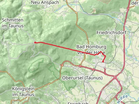 Bad Homburg to Sandplacken via Taunusklub Route
