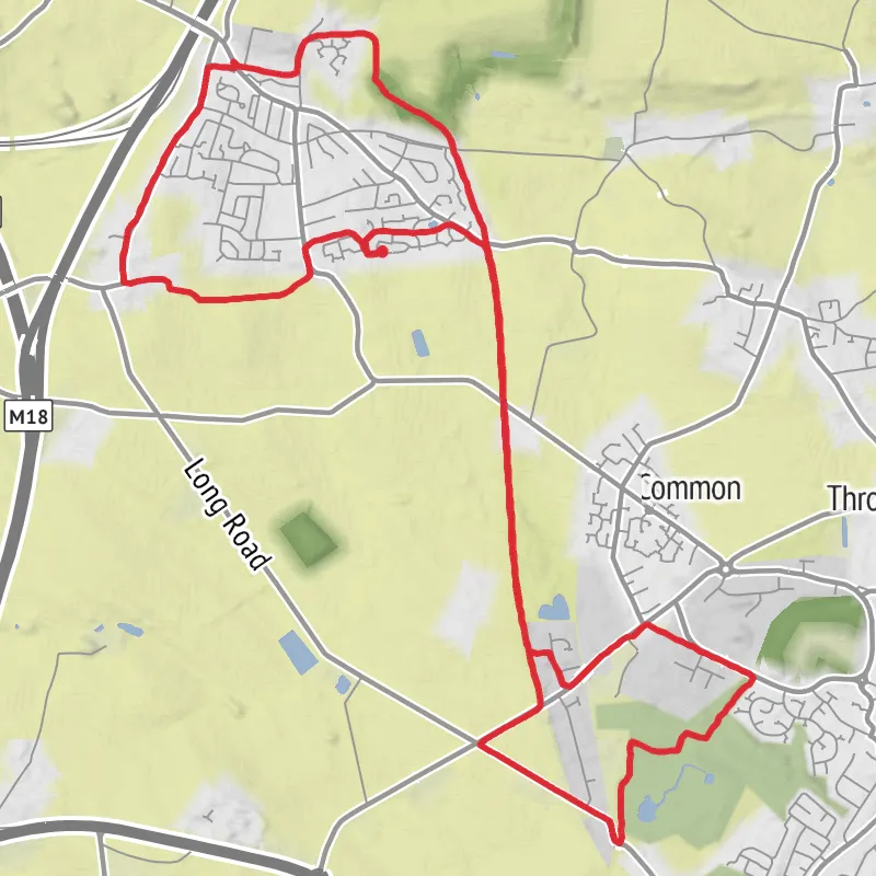 Hike from Thurcroft mobile static map